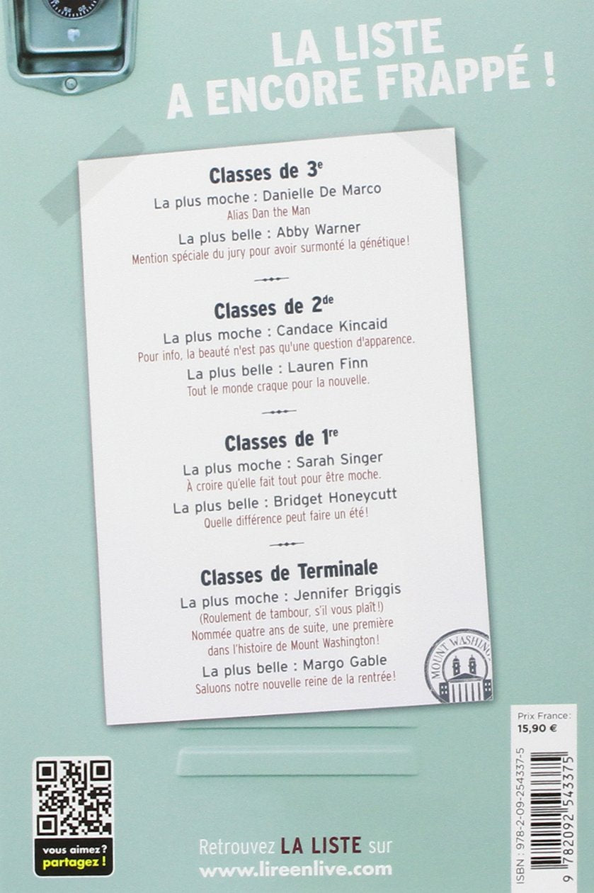 Livre La liste (Siobhan Vivian) (Livre d'occasion) - ISBN 2092543377