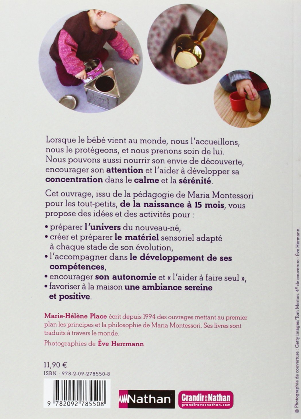 Livre 60 activités Montessori pour mon bébé - Marie-Hélène Place (Livre d'occasion) - ISBN 209278...