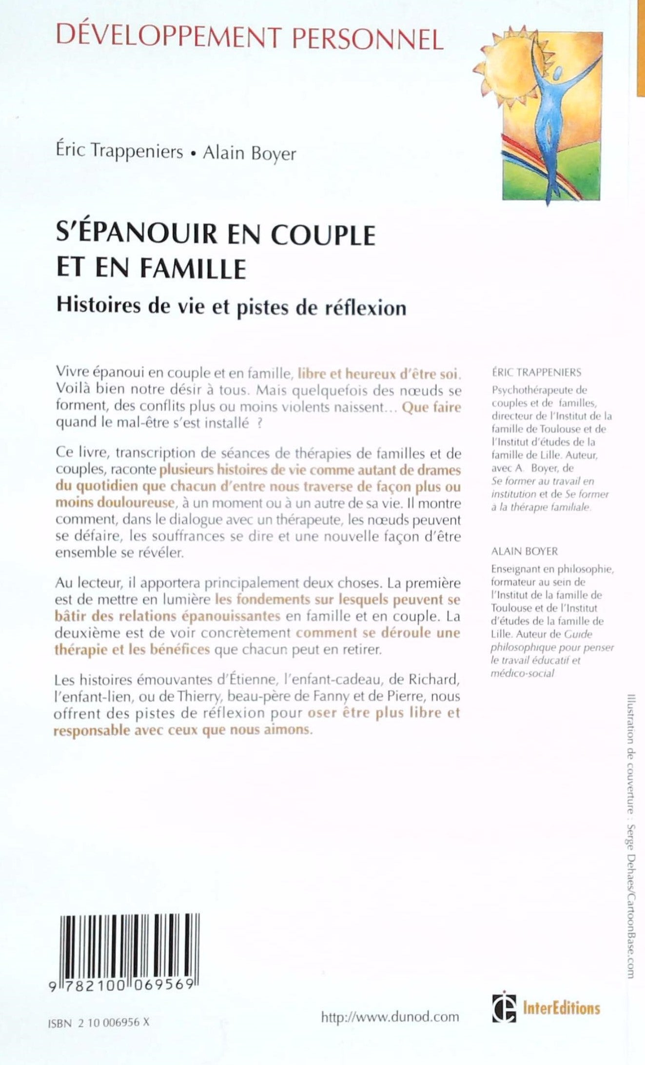 Livre S'épanouir en couple et en famille : Histoires de vie et pistes de réflexion - Éric Trappen...