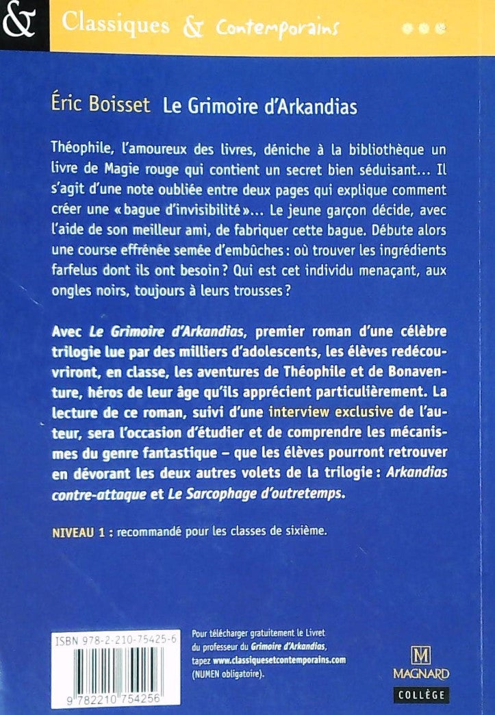 Classiques & Contemporains # 26 : Le grimoire d'Arkandias (Éric Boisset)