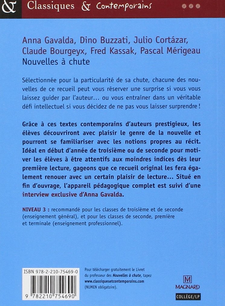Livre Nouvelles à chute - Collectif (Livre d'occasion) - ISBN 2210754690