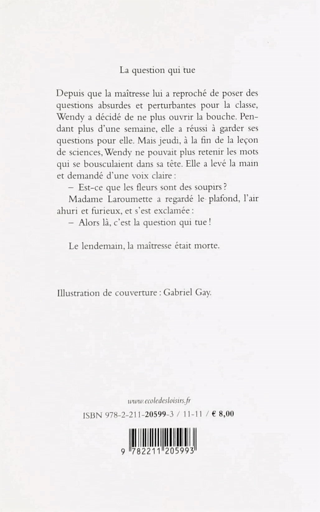 Livre La question qui tue - Audren (Livre d'occasion) - ISBN 2211205992