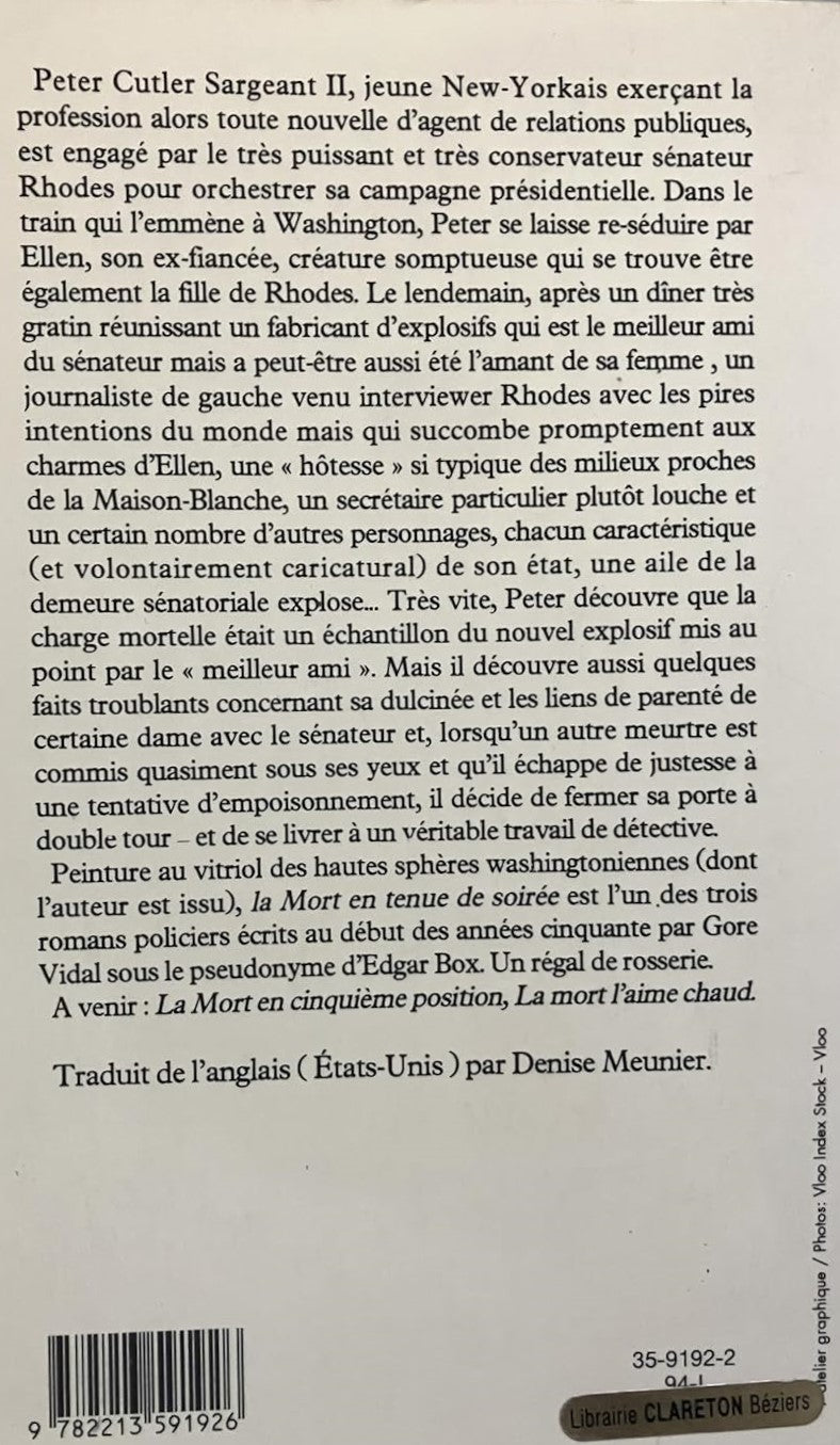 Livre La mort en tenue de soirée - Edgar Box (Livre d'occasion) - ISBN 221359192X