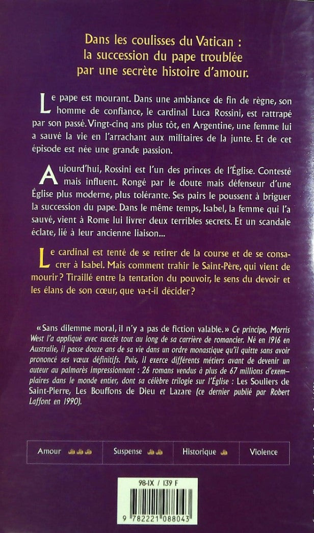 Livre Éminence - Morris West (Livre d'occasion) - ISBN 2221088042