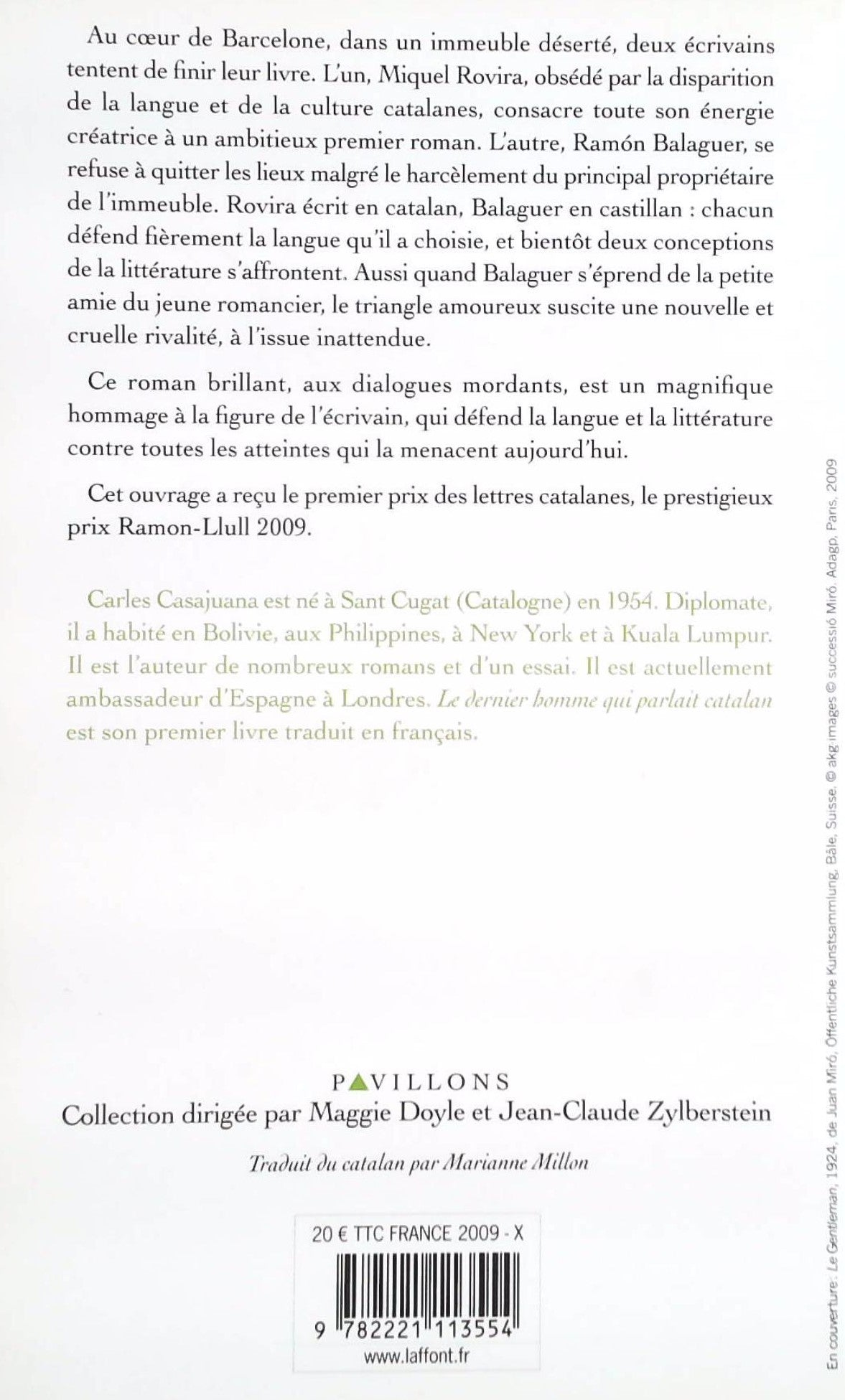 Livre Le dernier homme qui parlait catalan - Carles Casajuana (Livre d'occasion) - ISBN 2221113551