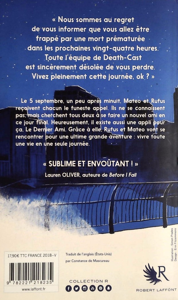 Livre Et ils meurent tous les deux à la fin - Adam Silvera (Livre d'occasion) - ISBN 222121823X