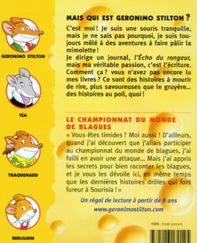 Livre Le championnat du monde de blagues - Geronimo Stilton (Livre d'occasion) - ISBN 222617012X