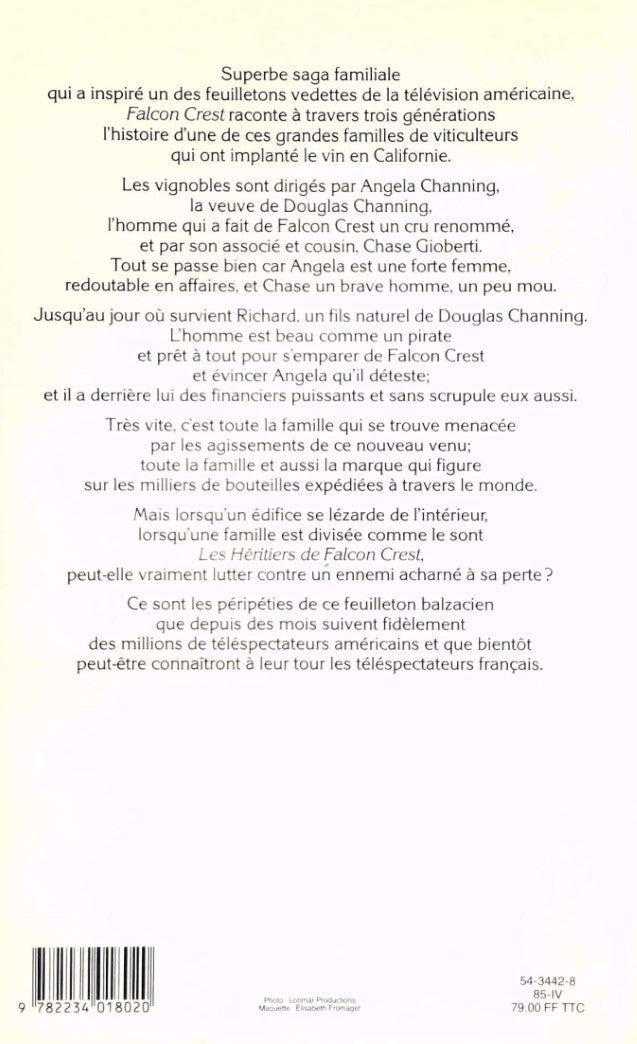 Livre Les héritiers de Falcon Crest - Patrick Mann (Livre d'occasion) - ISBN 2234018021
