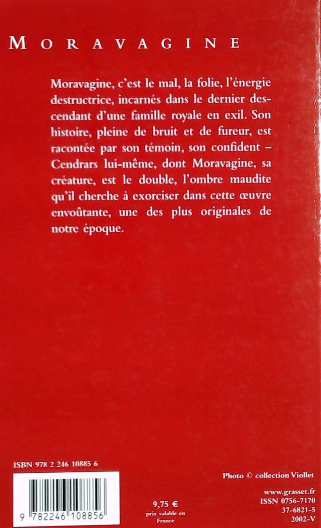 Livre Moravagin - Blaise Cendrars (Livre d'occasion) - ISBN 2246108853