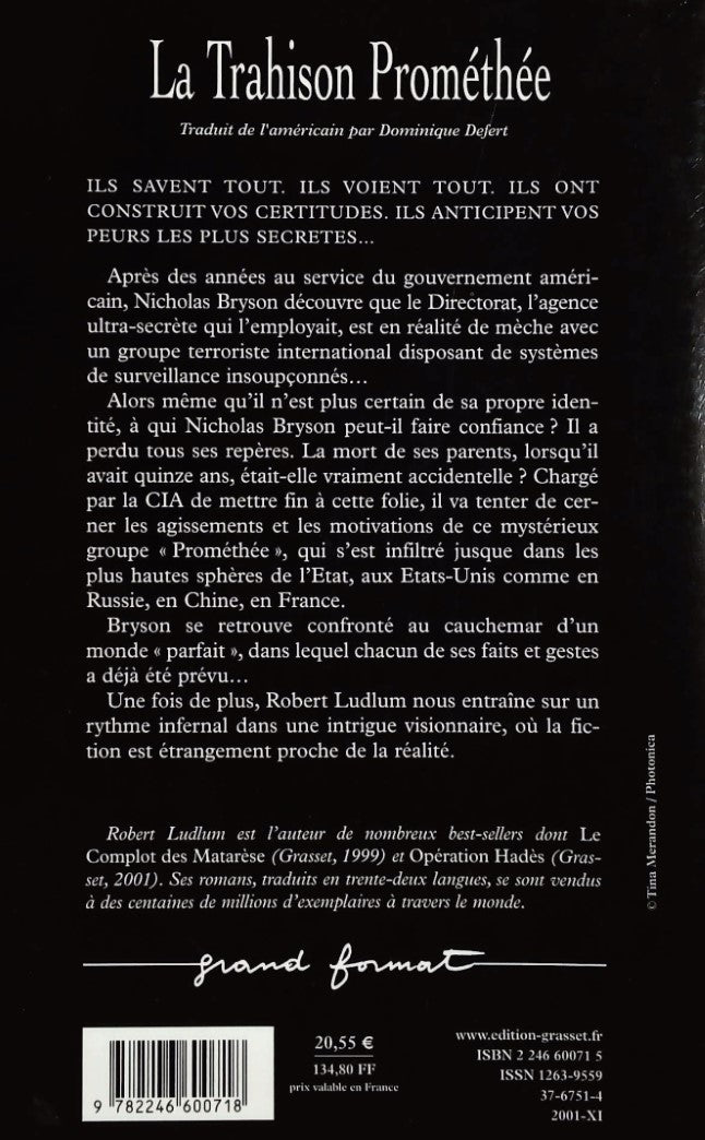 Livre La trahison prométhée - Robert Ludlum (Livre d'occasion) - ISBN 2246600715