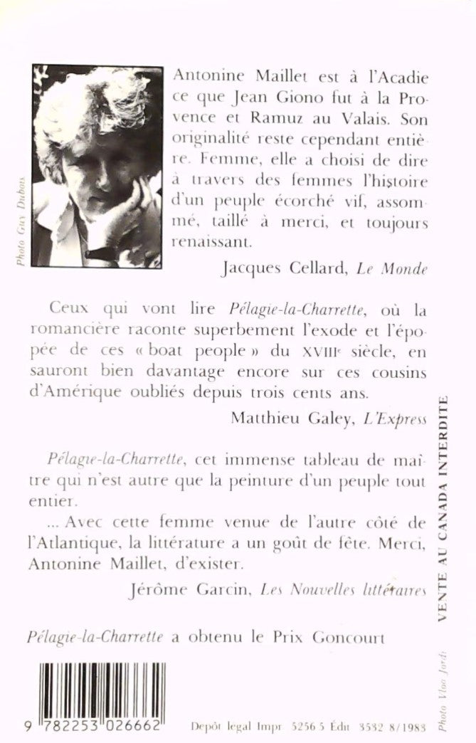 Pélagie-la-Charrette (Antonine Maillet)