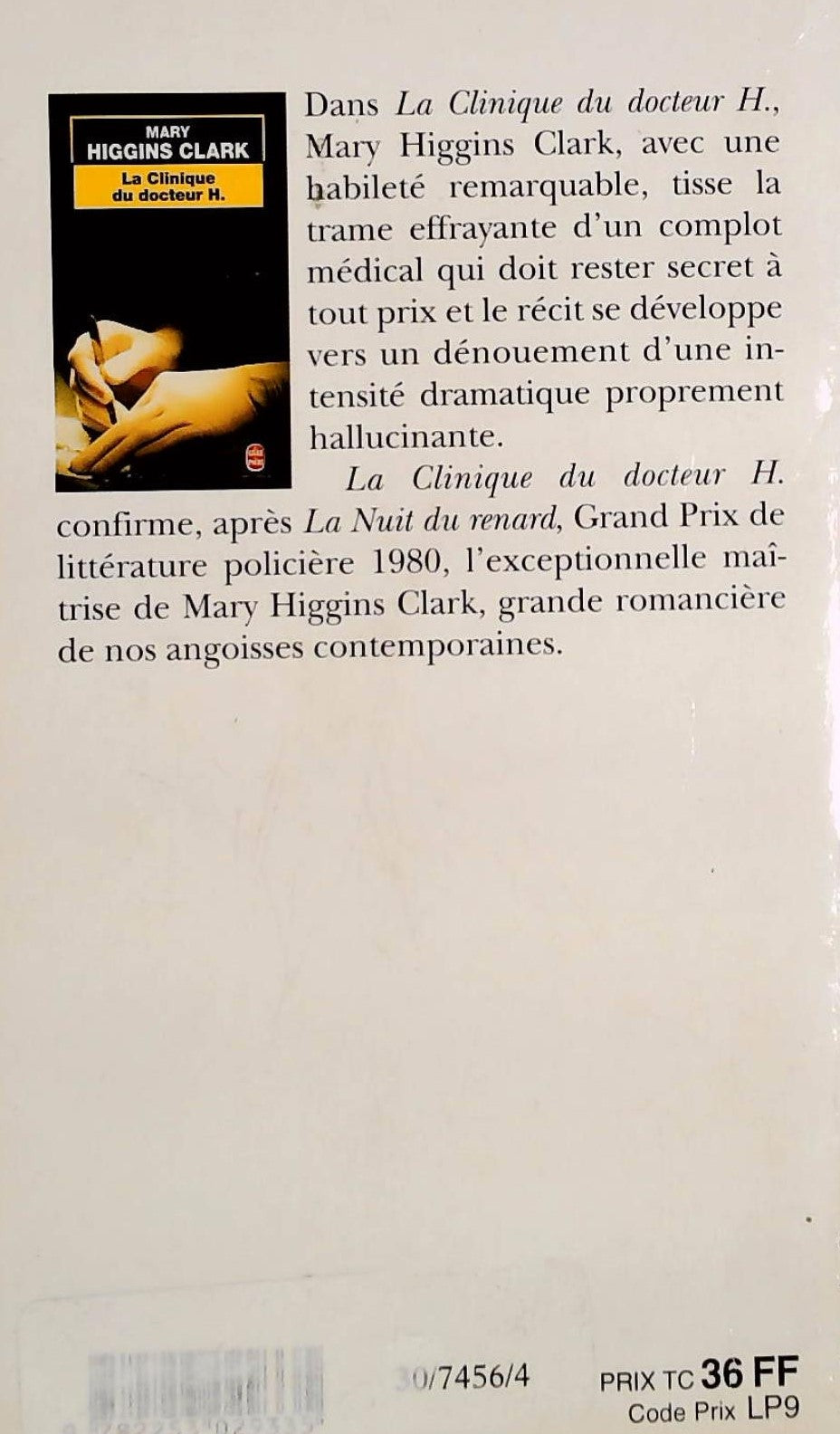 Livre La clinique du docteur H. (Mary Higgins Clark) (Livre d'occasion) - ISBN 2253029335