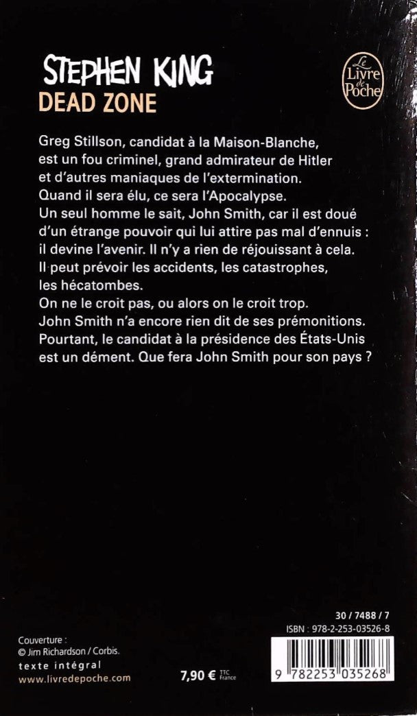 Livre Dead zone - Stephen King (Livre d'occasion) - ISBN 2253035262