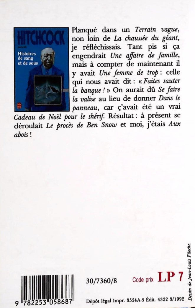 Livre Histoires de sang et de sous - Alfred Hitchcock (Livre d'occasion) - ISBN 2253058688