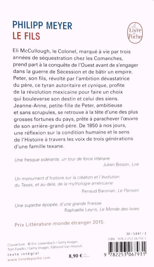 Livre Le fils (Philipp Meyer) (Livre d'occasion) - ISBN 2253067938