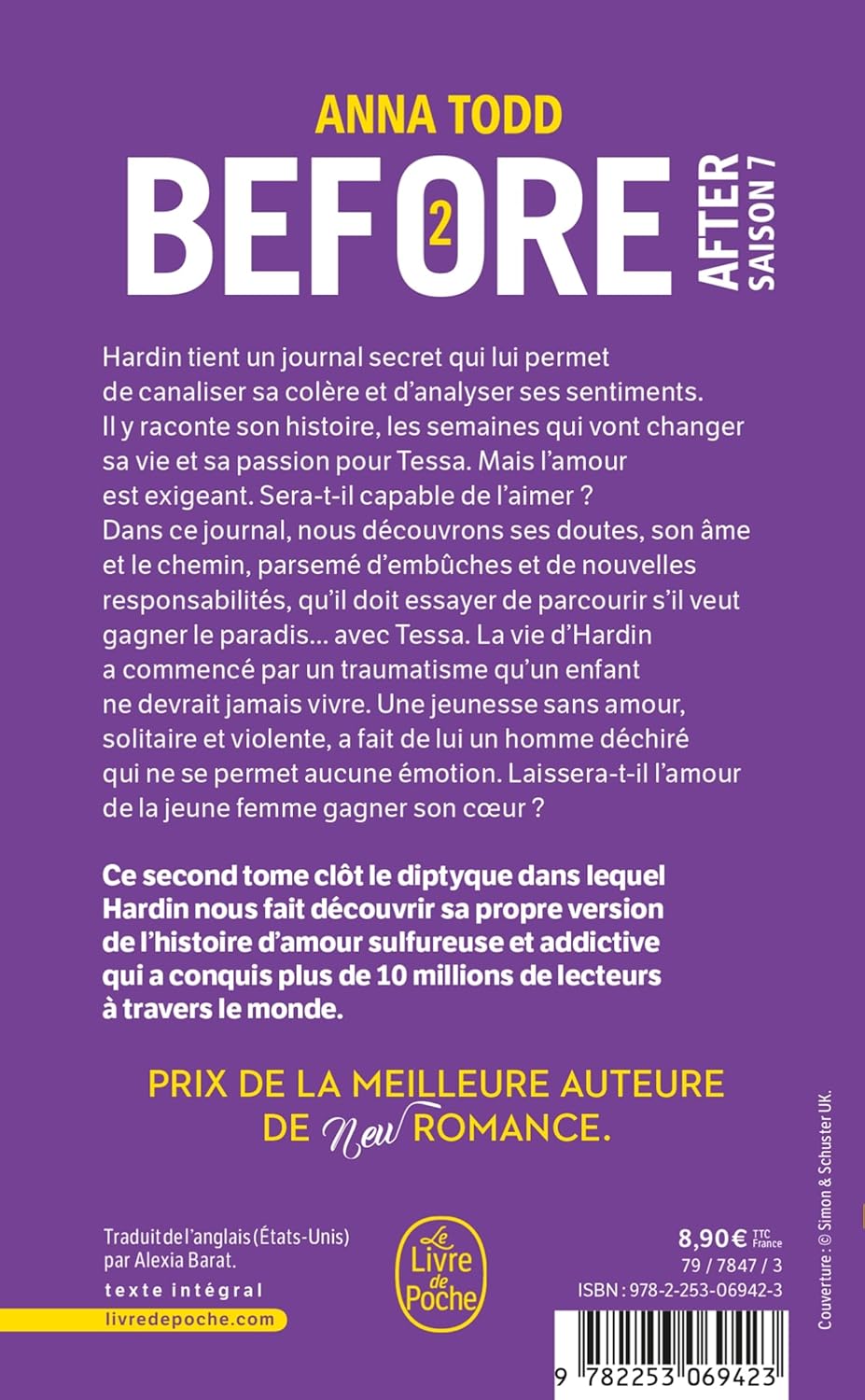 Livre After # 7 : Before (Anna Todd) (Livre d'occasion) - ISBN 2253069426