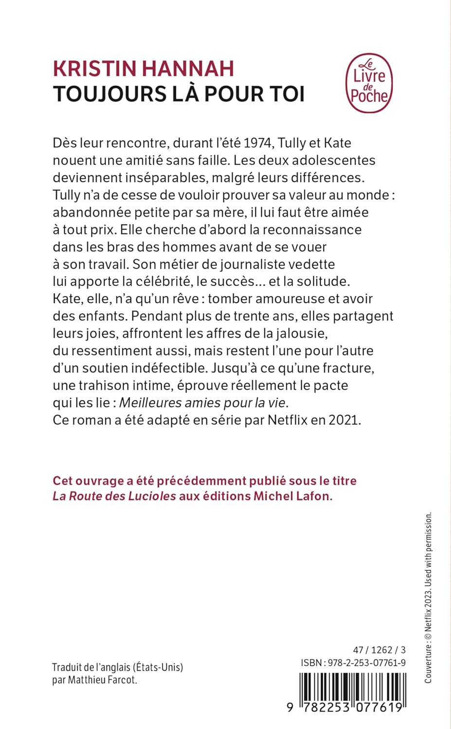 Livre Toujours là pour toi - Kristin Hannah (Livre d'occasion)