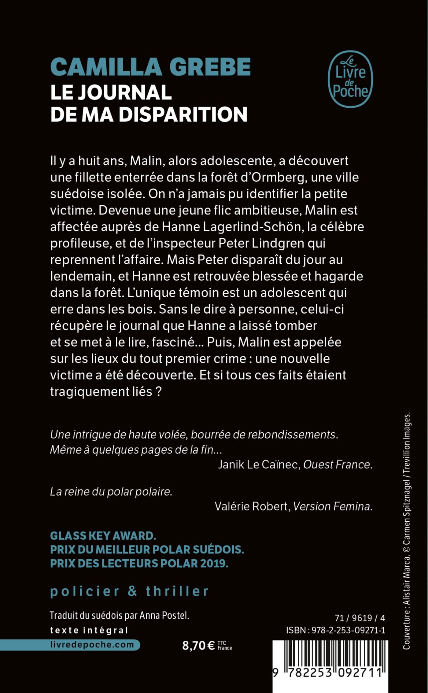 Livre Le journal de ma disparition - Camilla Grebe (Livre d'occasion) - ISBN 2253092711