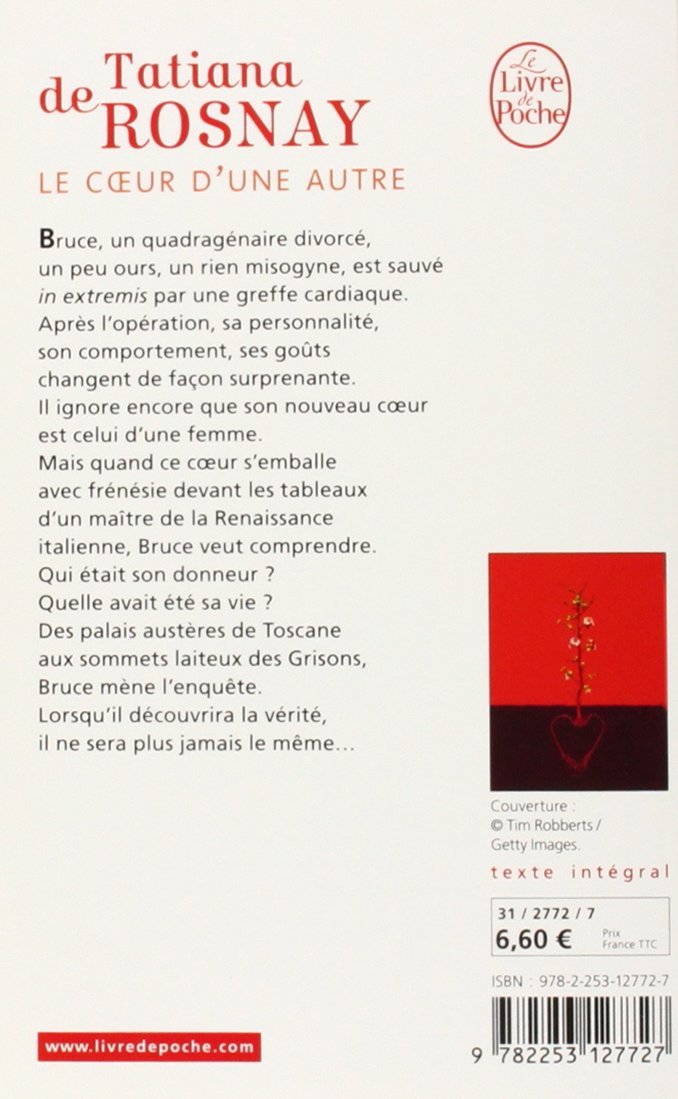 Livre Le coeur d'une autre - Tatiana De Rosnay (Livre d'occasion) - ISBN 2253127728