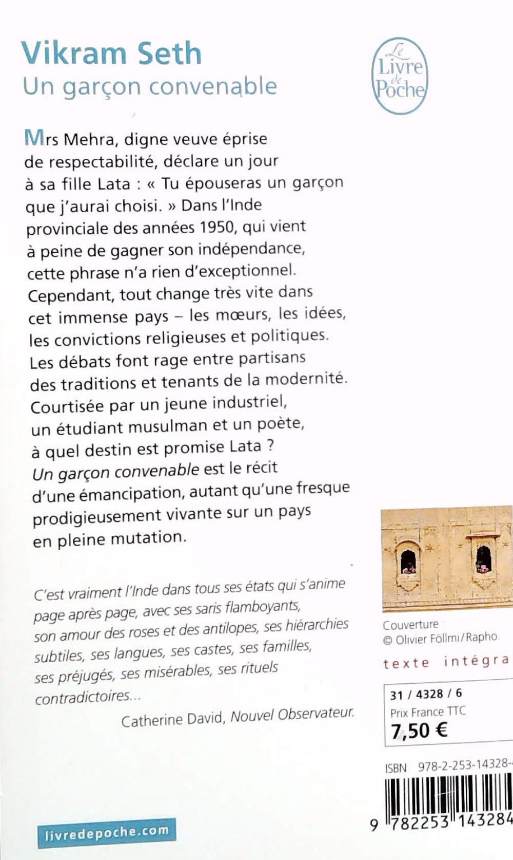 Livre Un garçon convenable - Vikram Seth (Livre d'occasion)