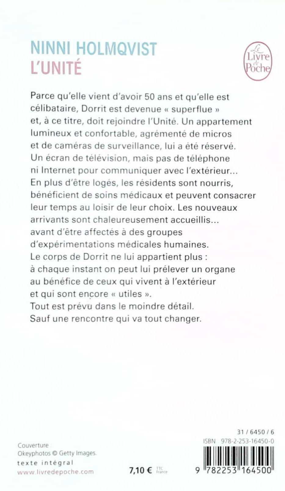 Livre L'unité - Ninni Holmqvist (Livre d'occasion)