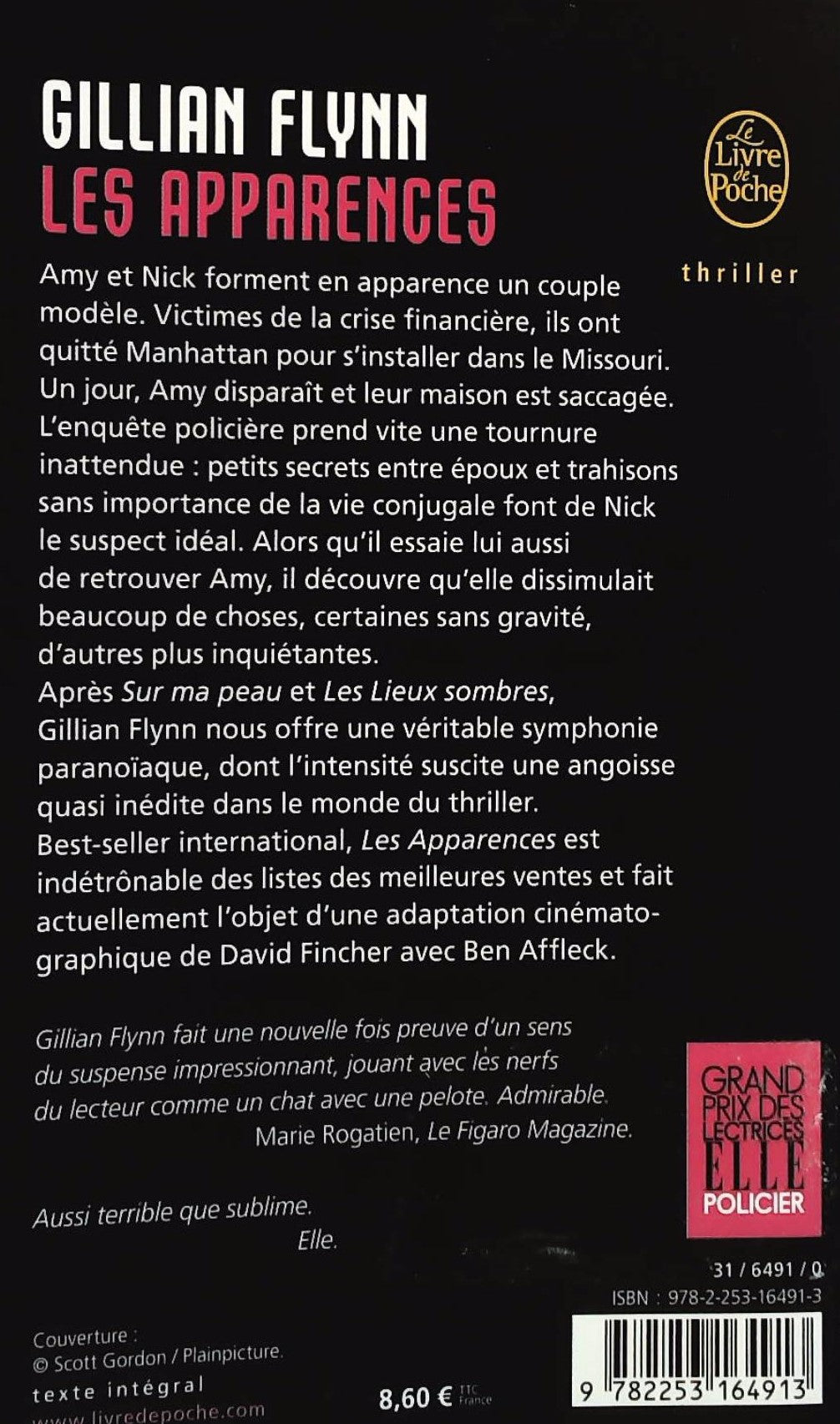 Livre Les apparences - Gillian Flynn (Livre d'occasion) - ISBN 2253164917