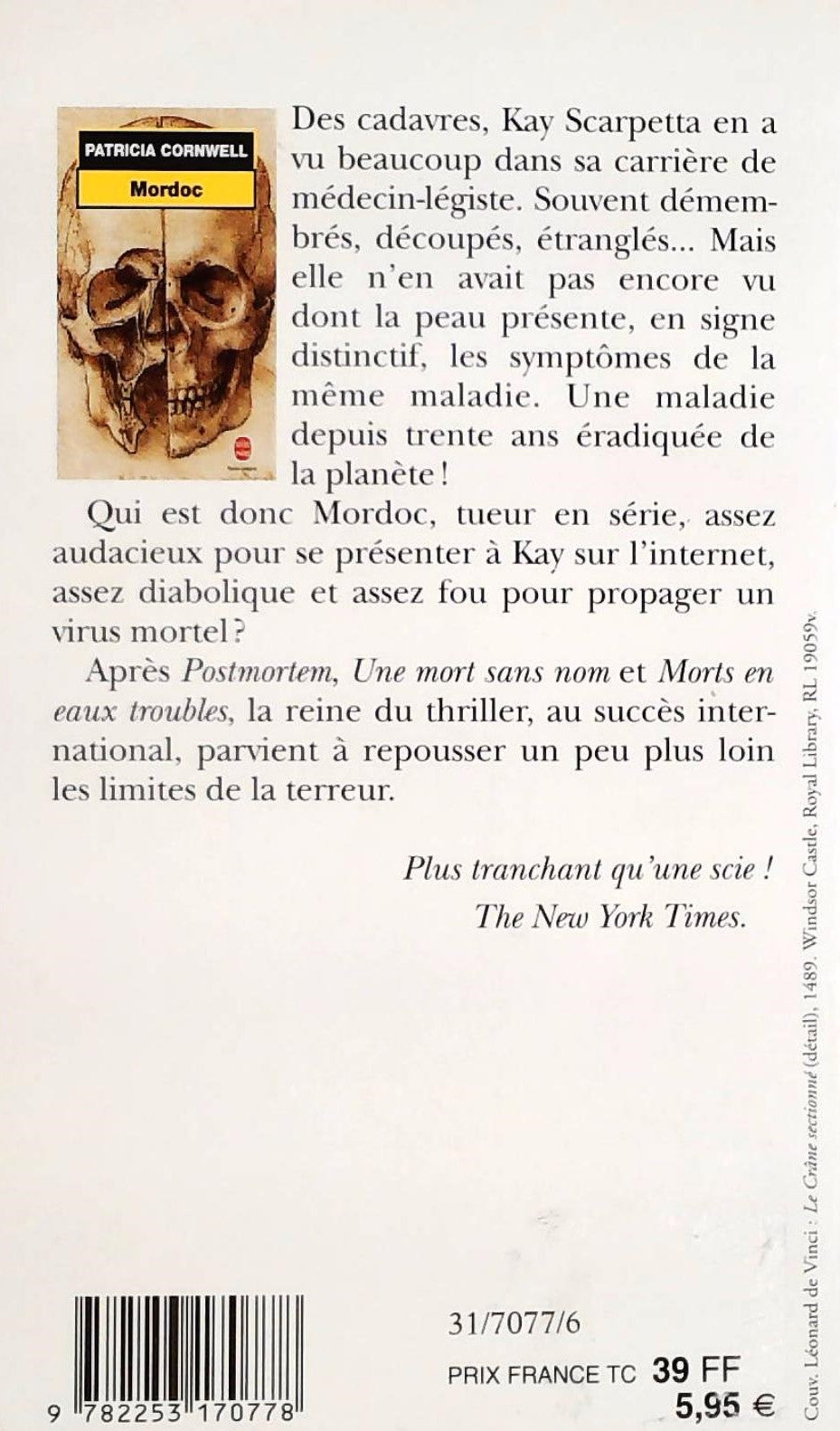 Livre Mordoc (Patricia Cornwell) (Livre d'occasion) - ISBN 2253170771