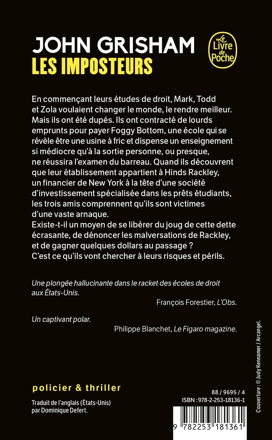 Livre Les imposteurs (John Grisham) (Livre d'occasion) - ISBN 2253181366