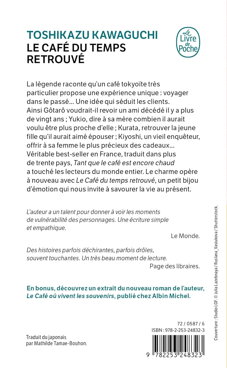 Livre Le café du temps retrouvé - Toshikazu Kawaguchi (Livre d'occasion) - ISBN 2253248320