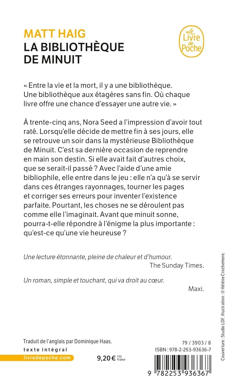 Livre La bibliothèque de Minuit - Matt Haig (Livre d'occasion)