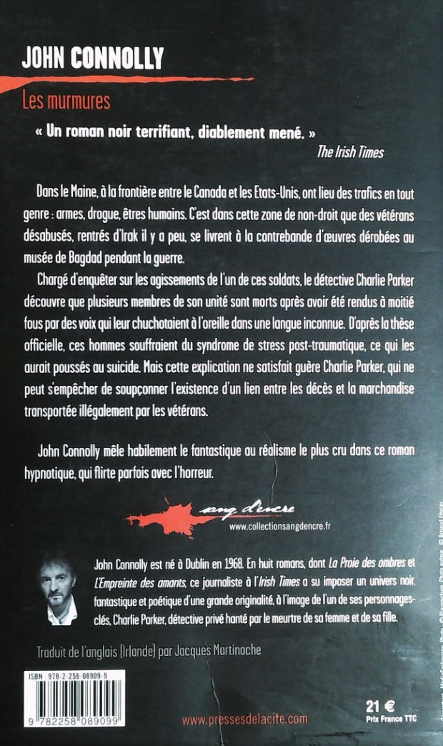 Livre Sang d'encre : Les murmures (John Connolly) (Livre d'occasion) - ISBN 2258089093