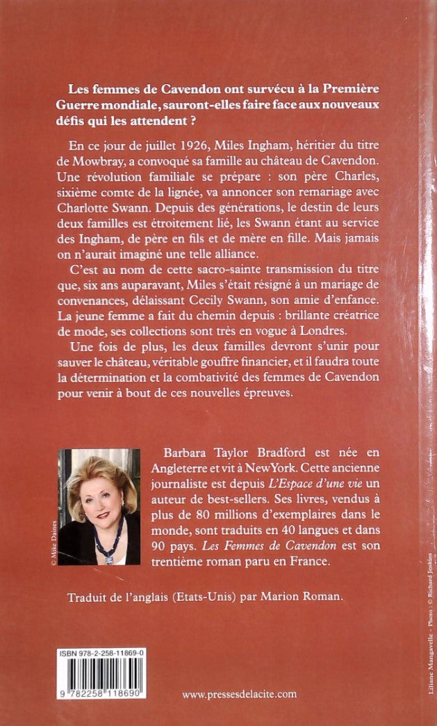 Livre Les femmes de Cavendon - Barbara Taylor Bradford (Livre d'occasion) - ISBN 2258118697