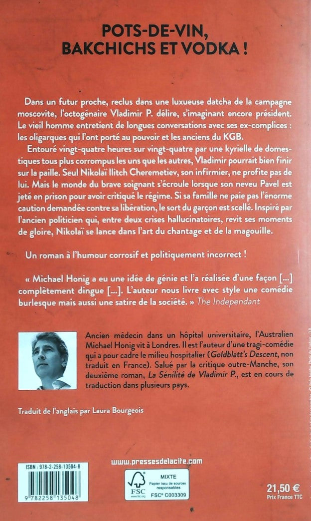 Livre La sénilité de Vladimir P. - Michael Honig (Livre d'occasion)