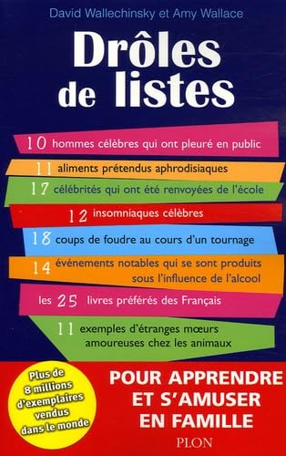 Livre Drôles de listes : Pour apprendre et d'amuser en famille - Collectif (Livre d'occasion) - I...