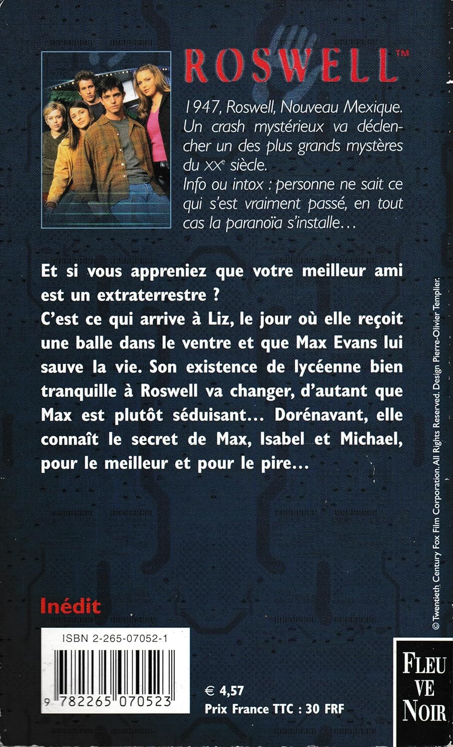 Livre Roswell # 1 : La révélation (Melinda Metz) (Livre d'occasion) - ISBN 2265070521