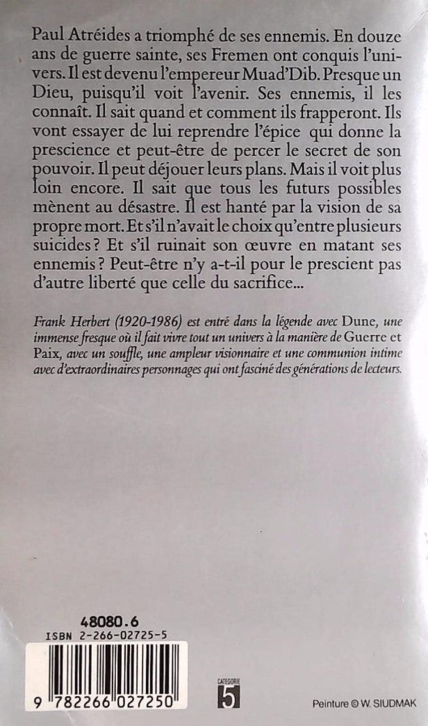 Livre Le Messie de Dune - Frank Herbert (Livre d'occasion) - ISBN 2266027255