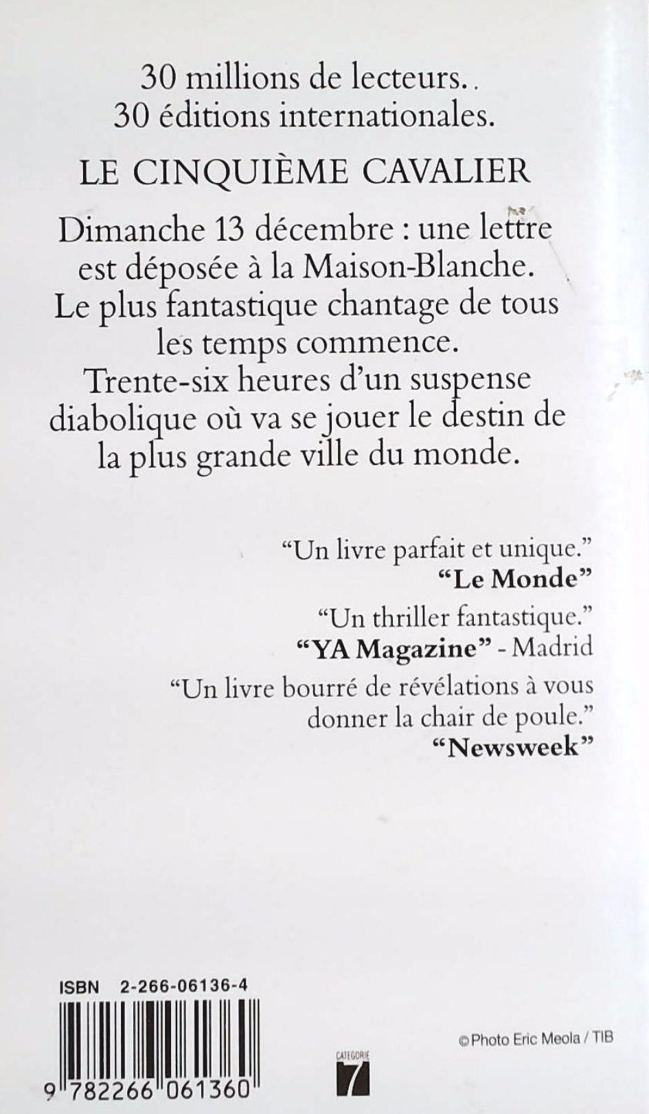 Livre Le cinquième cavalier (Dominique Lapierre, Larry Collins) (Livre d'occasion) - ISBN 2266061364