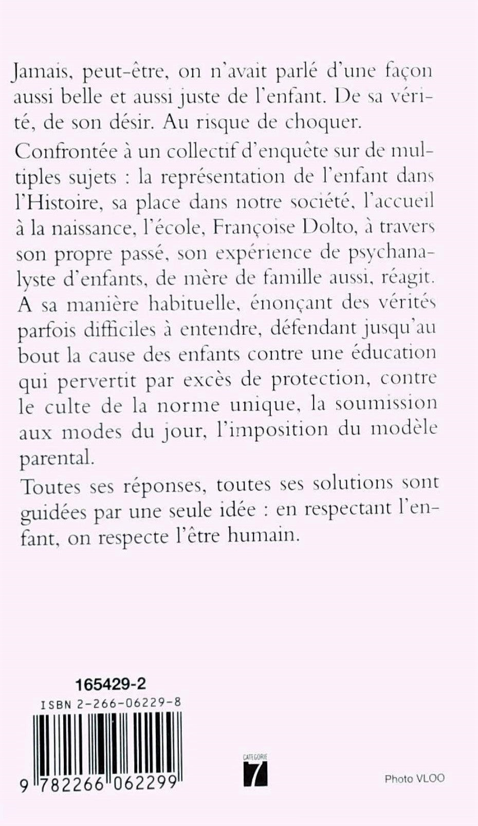 Livre La cause des enfants - Françoise Dolto (Livre d'occasion) - ISBN 2266062298