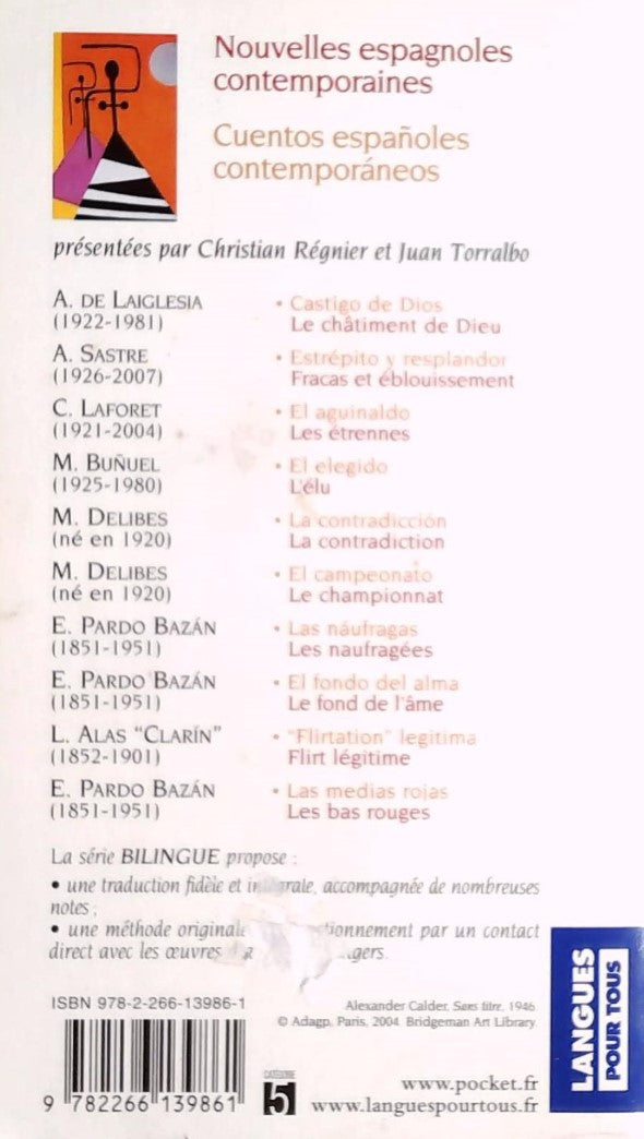 Livre Nouvelles espagnoles contemporaines : Cuentos españoles contemporaneos : Realismo y Socieda...