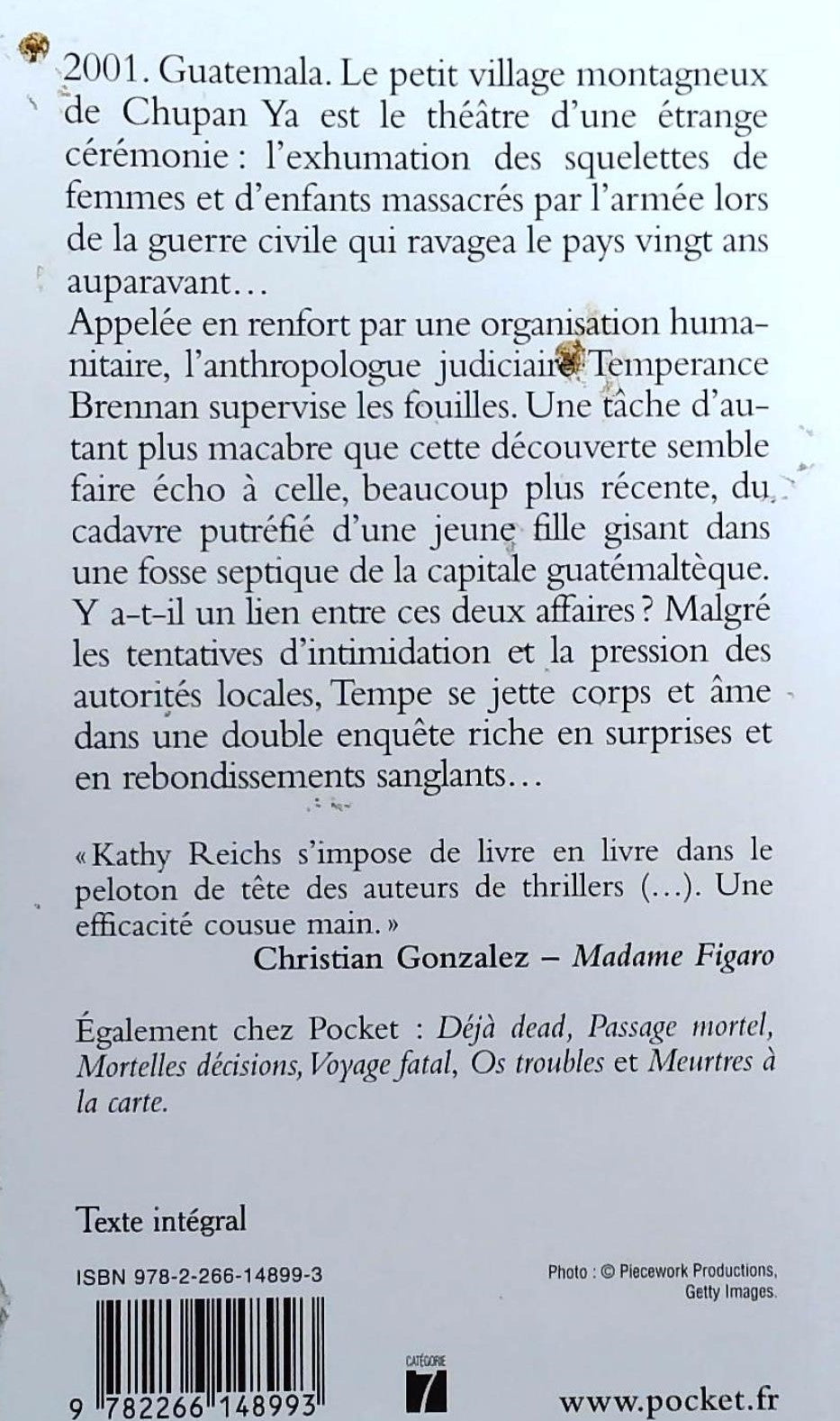 Livre Secret d'outre-tombe (Kathy Reichs) (Livre d'occasion) - ISBN 2266148990