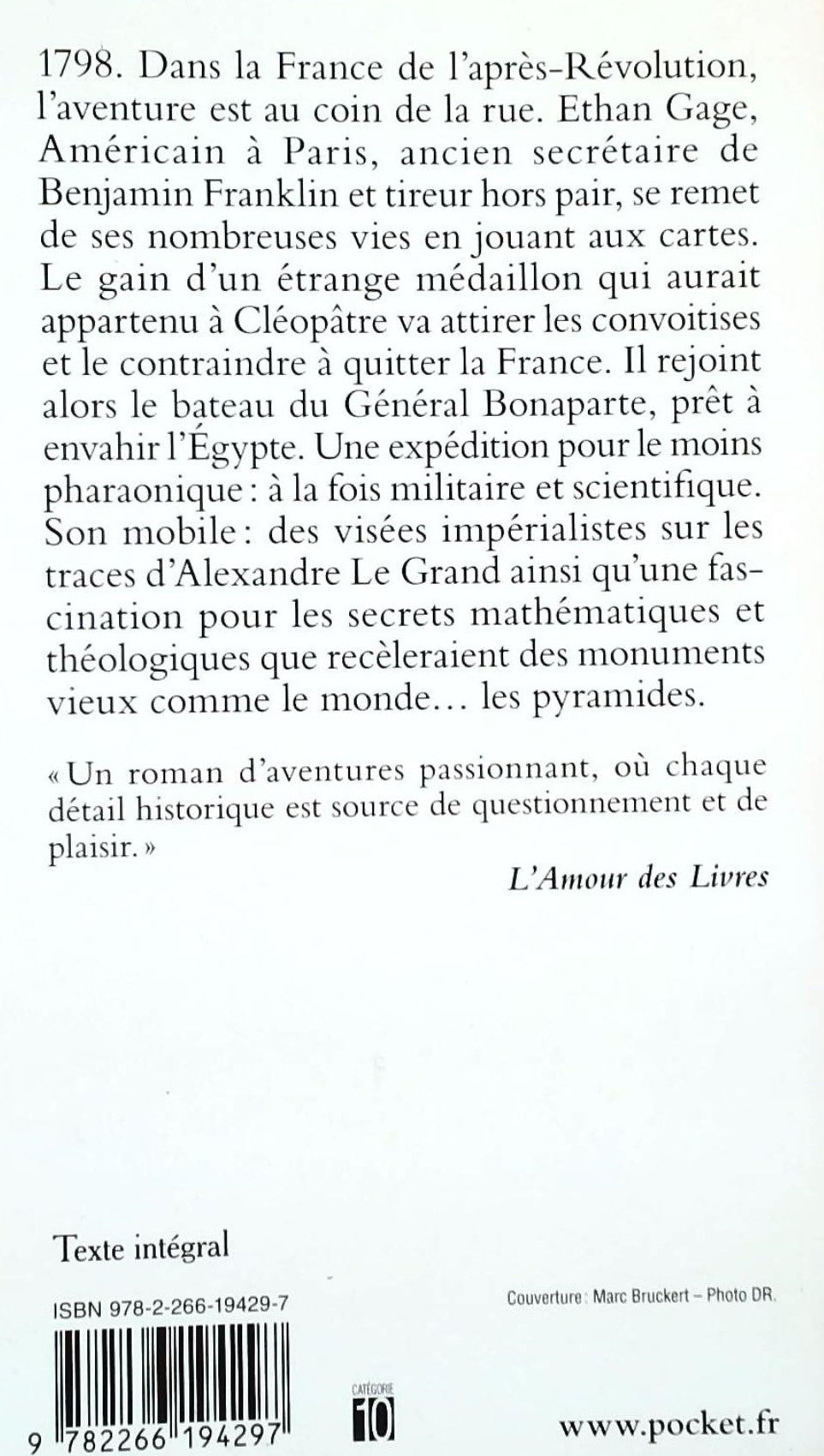 Livre Les pyramides de Napoléon (William Dietrich) (Livre d'occasion) - ISBN 2266194291