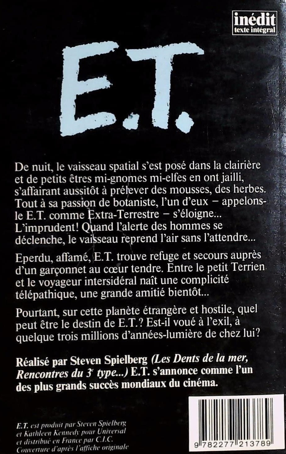 Livre E.T. l'extra-Terrestre - William Kotzwinkle (Livre d'occasion) - ISBN 2277213780