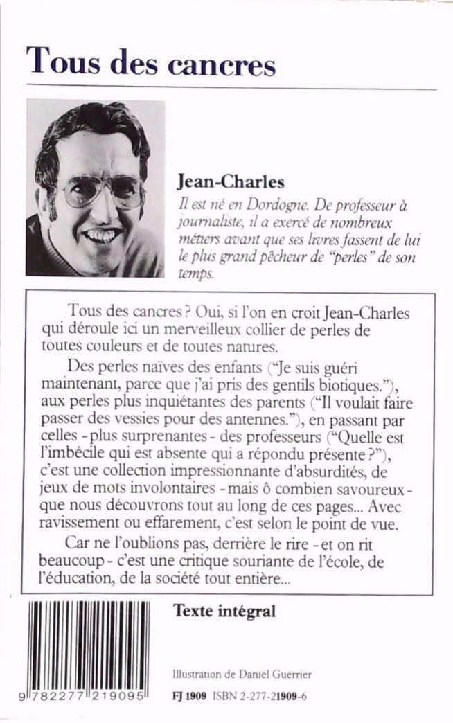 Livre Tous des cancres - Jean-Charles (Livre d'occasion) - ISBN 2277219096