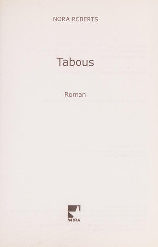 Livre Tabous: roman (Nora Roberts) (Livre d'occasion) - ISBN 2280855860