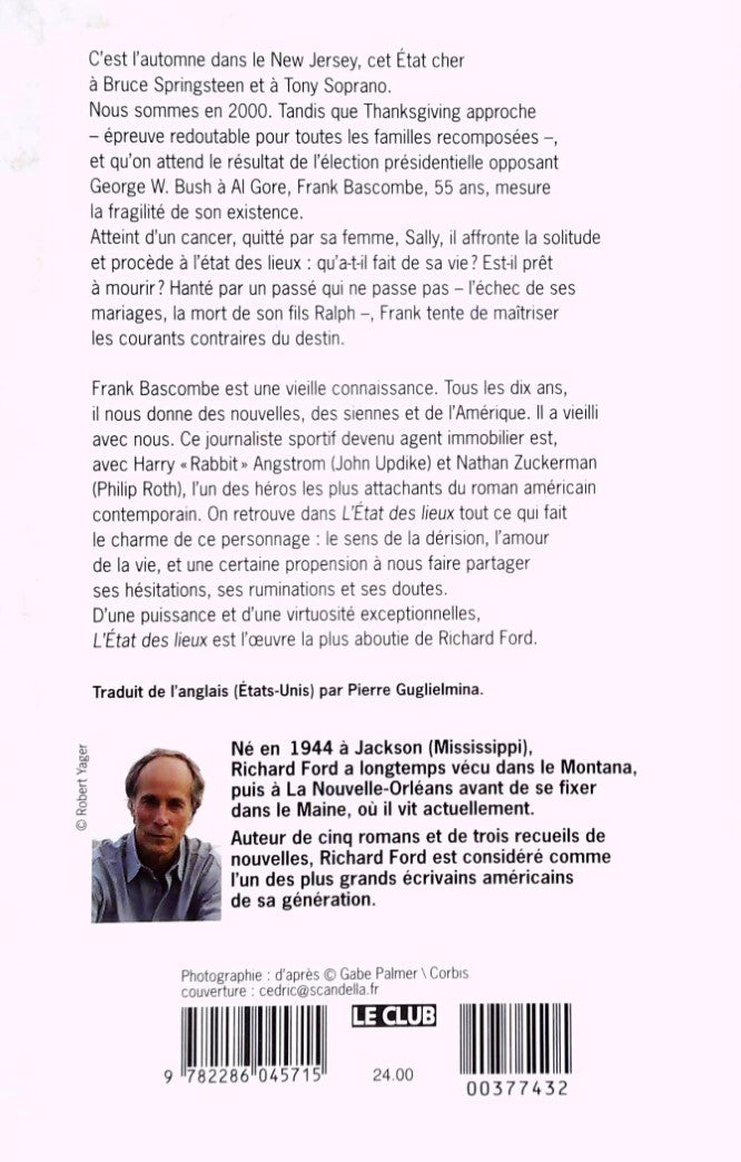 Livre L'état des lieux - Richard Ford (Livre neuf) - ISBN 2286045712