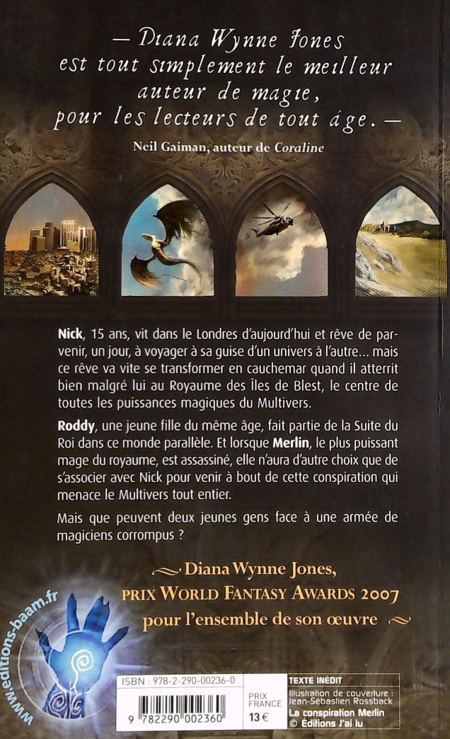 Livre La conspiration Merlin - Diana Wynne Jones (Livre d'occasion) - ISBN 2290002364