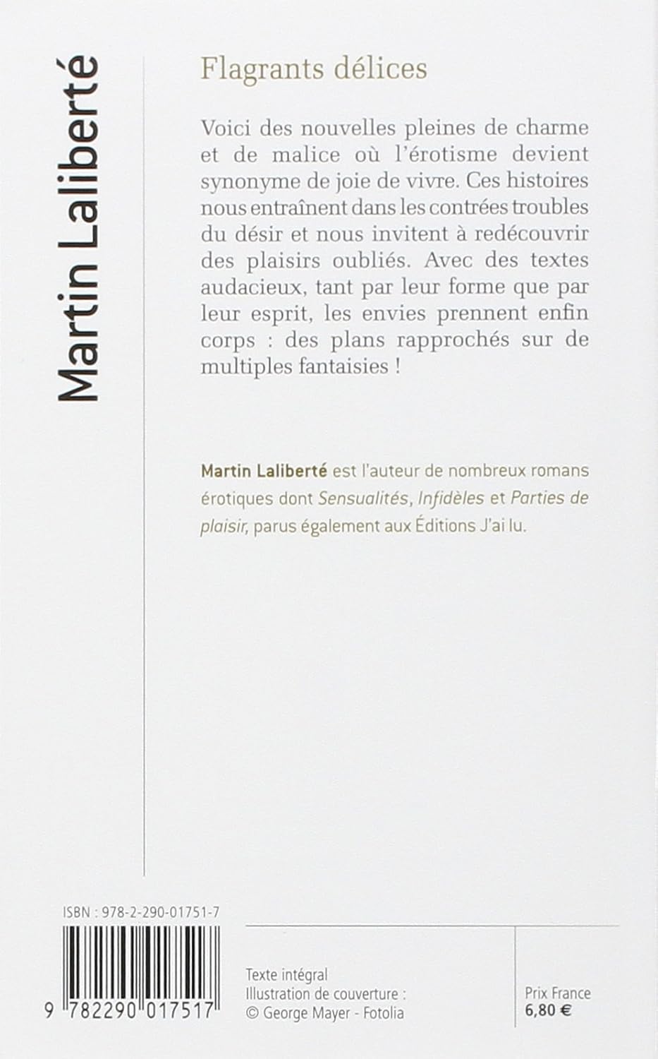 Livre Flagrants délices - Martin Laliberté (Livre d'occasion) - ISBN 2290017515