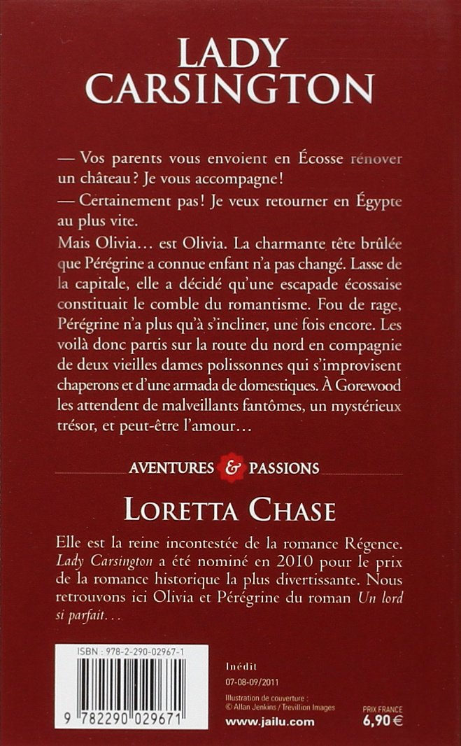Livre Lady Carsington - Loretta Chase (Livre d'occasion) - ISBN 229002967X