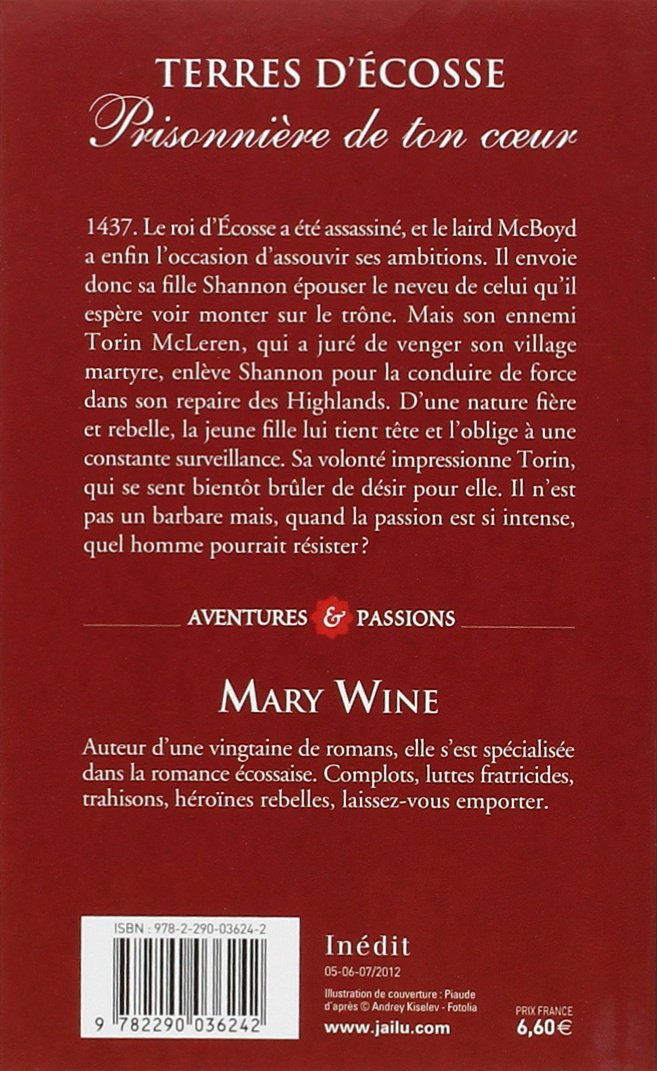 Livre Prisonnière de ton coeur - Mary Wine (Livre d'occasion) - ISBN 2290036242