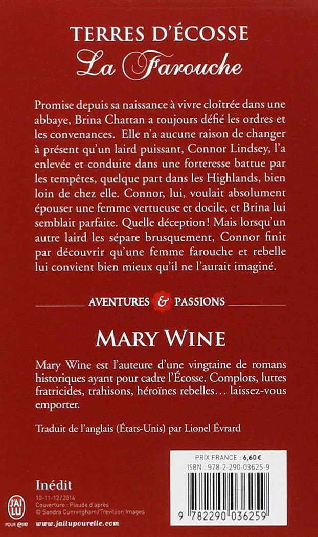 Livre Terre d'Écosse : La farouche - Mary Wine (Livre d'occasion)